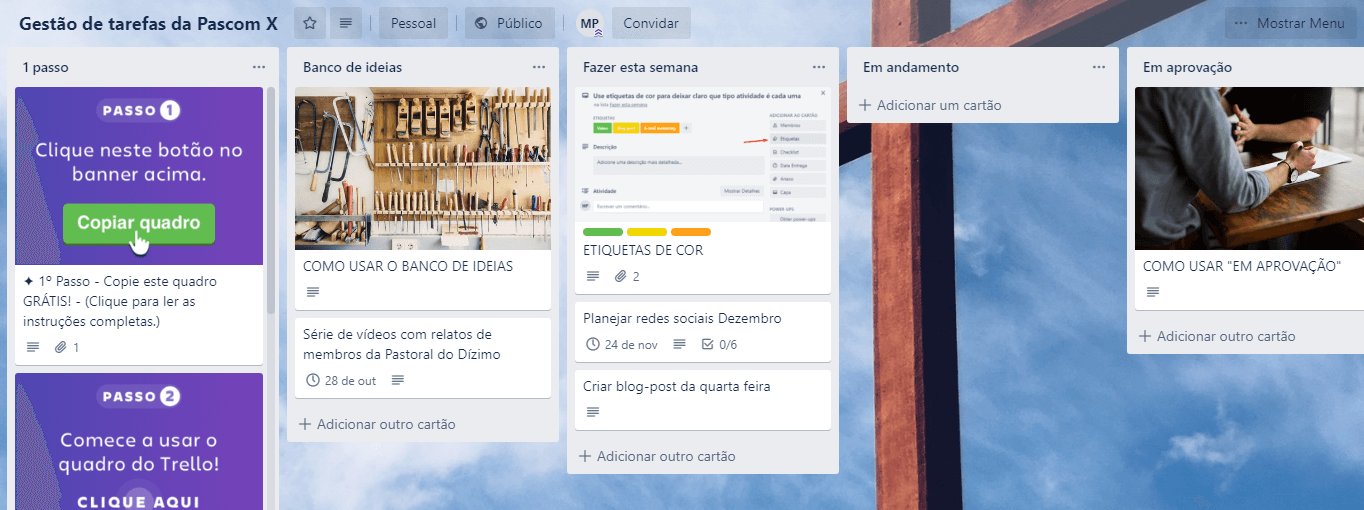 Use o Trello em sua Pastoral da Comunicação